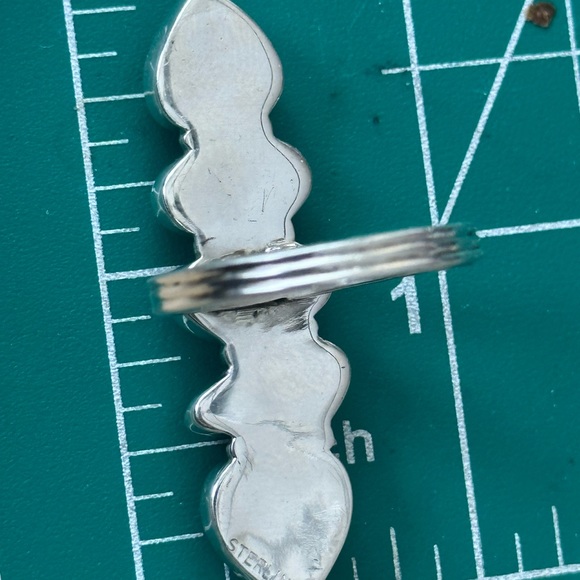 Sold ❤️ Turquoise 🩵 long sterling silver ring - Picture 8 of 8